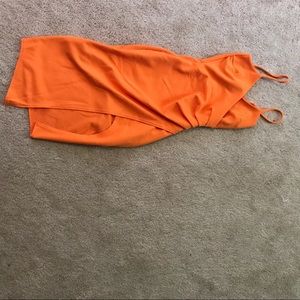 PrettyLittleThing Fitted Dress | Orange